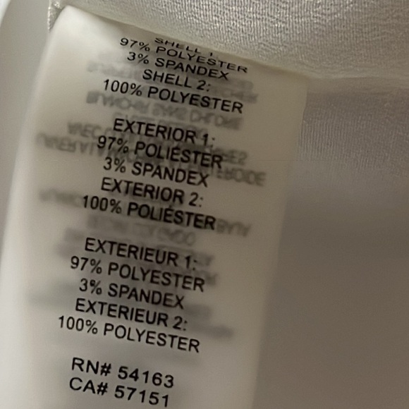 Calvin Klein Boho V neck long flutter sleeves pull over textured ivory top S-M - Picture 7 of 7